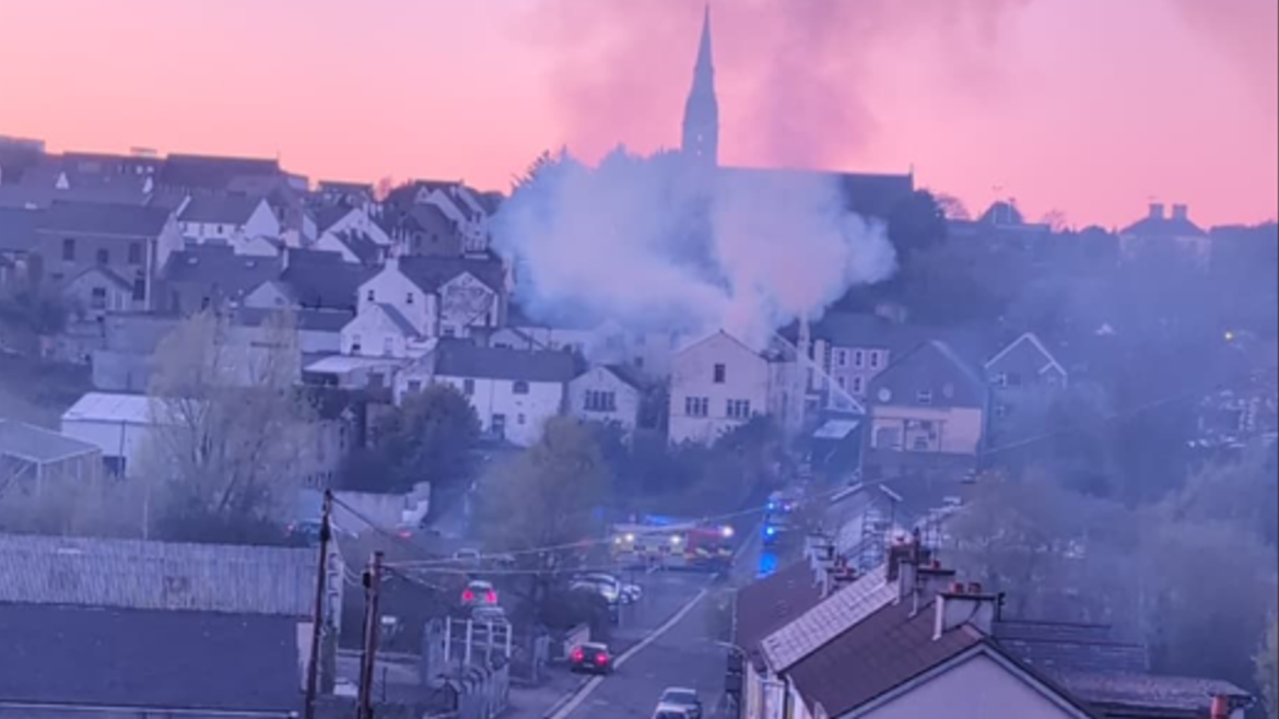 Firefighters battle 'devastating' fire in historical building in Northern Ireland