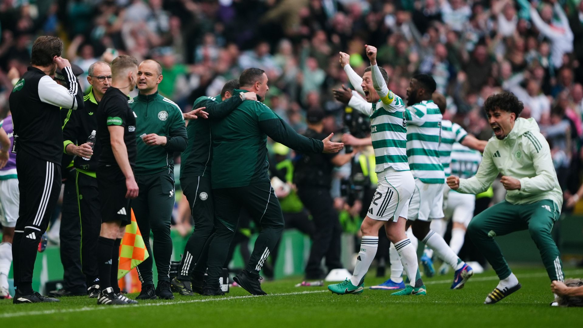 Agony for Hearts as Celtic claim Scottish Premiership title after VAR and pitch invasion drama