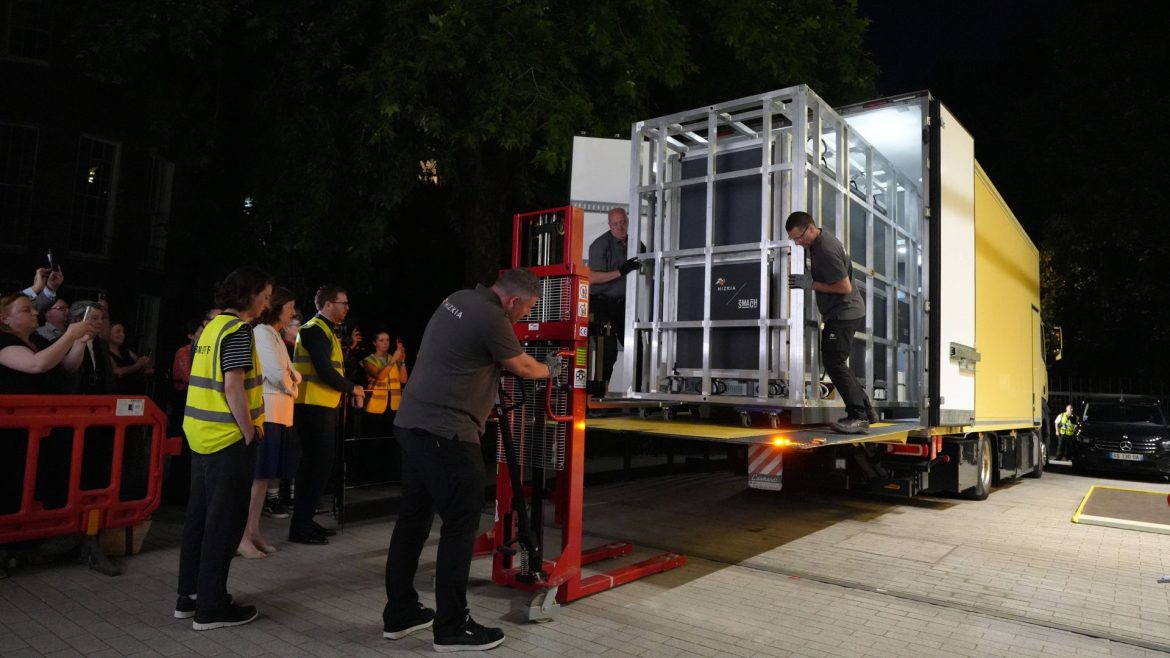 Bayeux Tapestry arrives at British Museum under police escort in dead of night