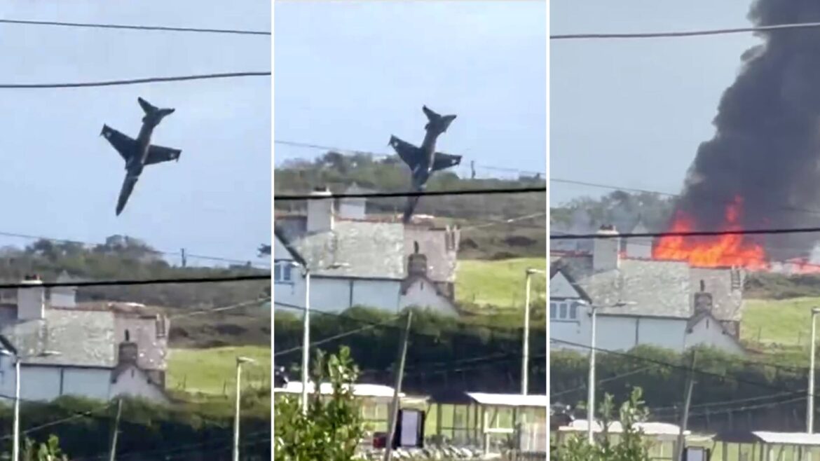RAF aircraft crashes in Wales